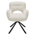 Sedia girevole COZAL, beige chiaro, gambe nere