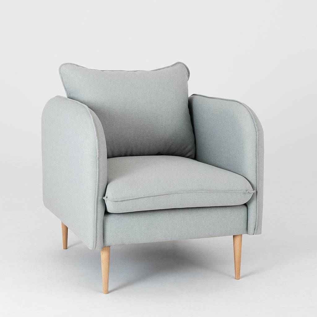 Poltrona POSH WOOD - Platino, Naturale