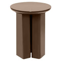 Tavolino Laterale RIEB 40 cm Marrone Chiaro Lucido
