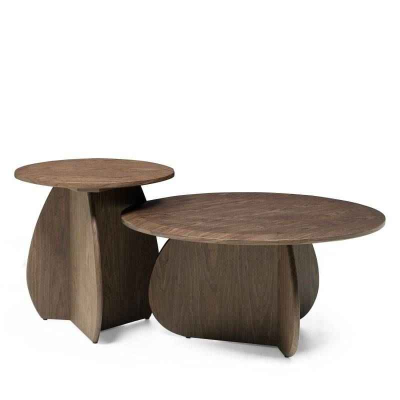 Tavolino laterale OKUN 50 cm, noce scuro