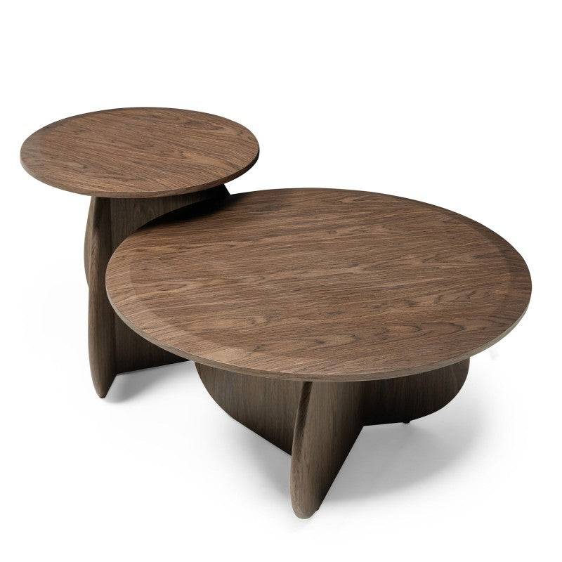 Tavolino da caffè OKUN 80 cm, noce scuro