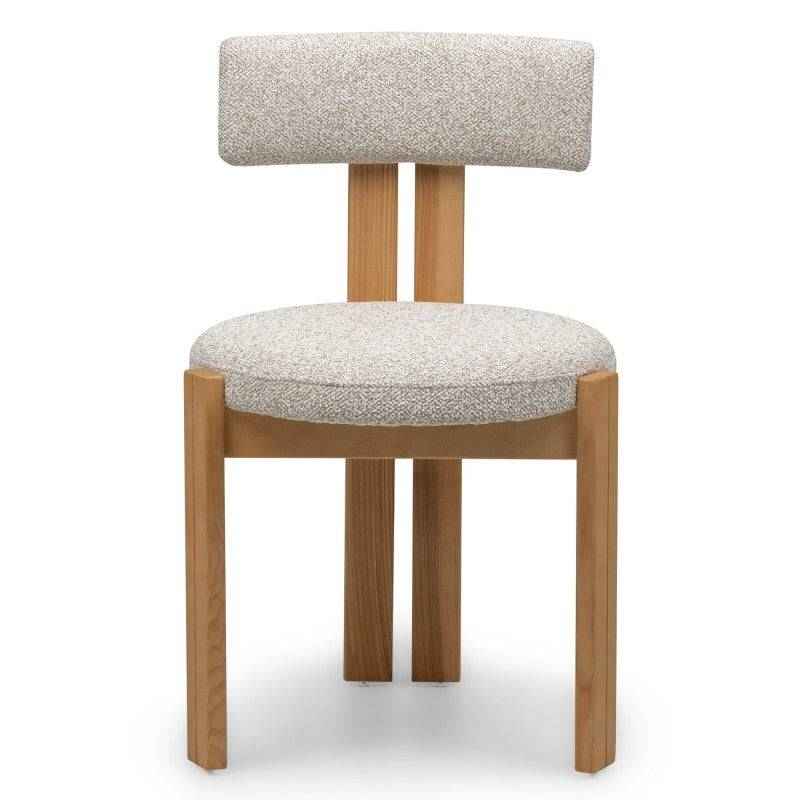 Sedia MARTIN beige-crema legno naturale