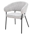 Sedia AMUL rivestita, seduta beige/gambe nere