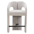 Sgabello imbottito JOEL, grigio-beige