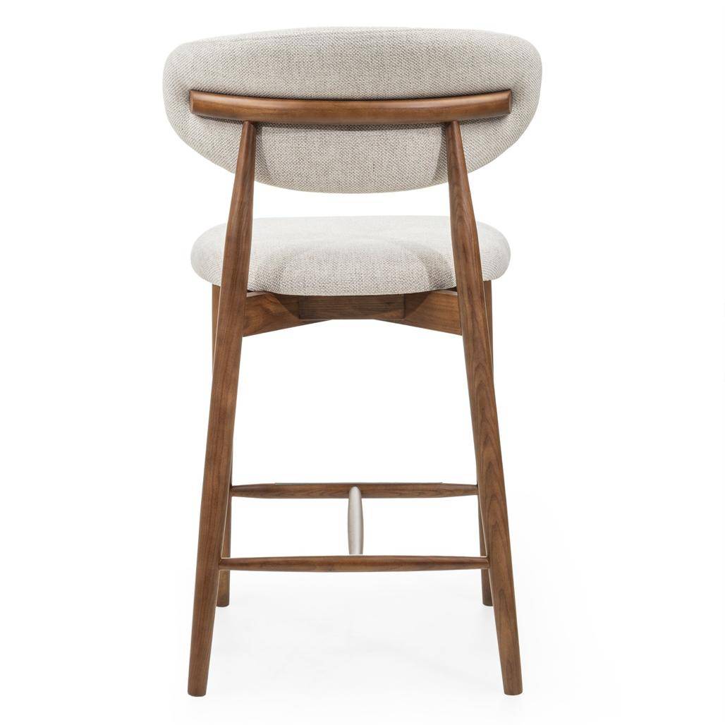 Sgabello da Bar MIRALI Beige e Marrone