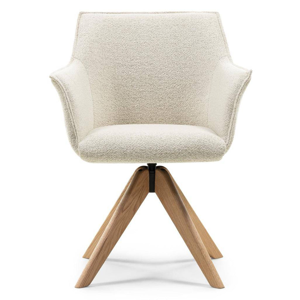 Sedia Girevole MANER, Crema, Quercia