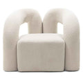 Poltrona imbottita SELLEL, beige chiaro, bouclé