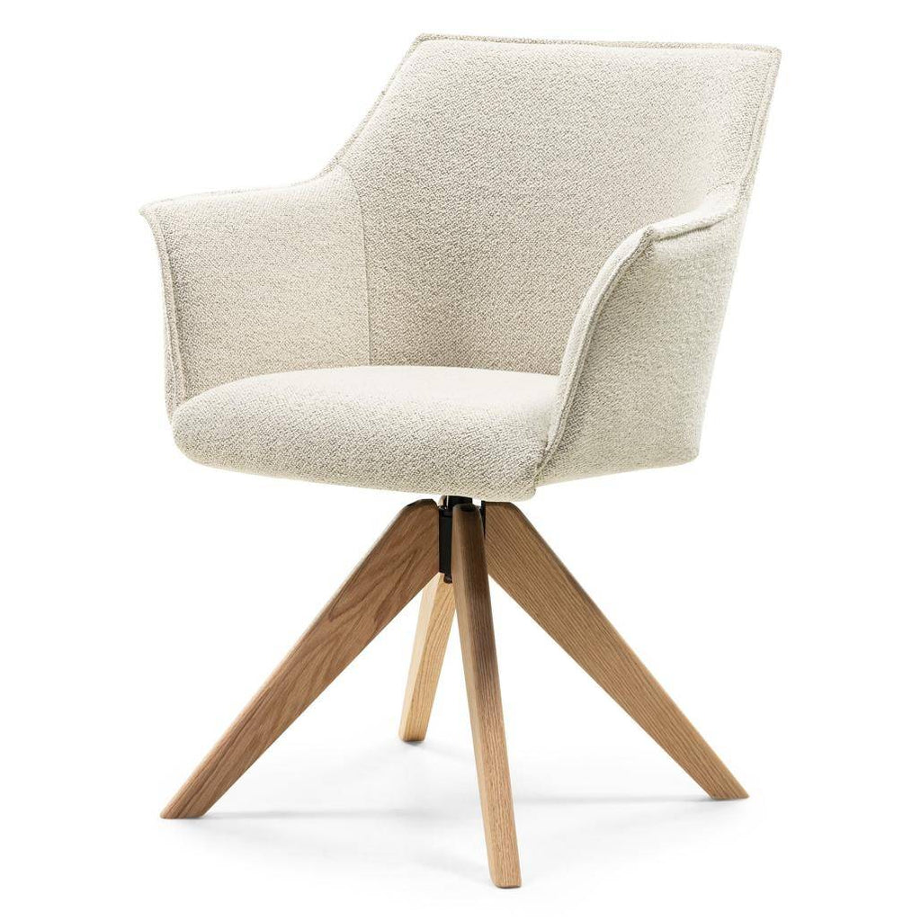 Sedia Girevole MANER, Crema, Quercia