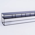 Tavolino RTV TENSIO 2 FLOOR METAL 200x45 - Nero