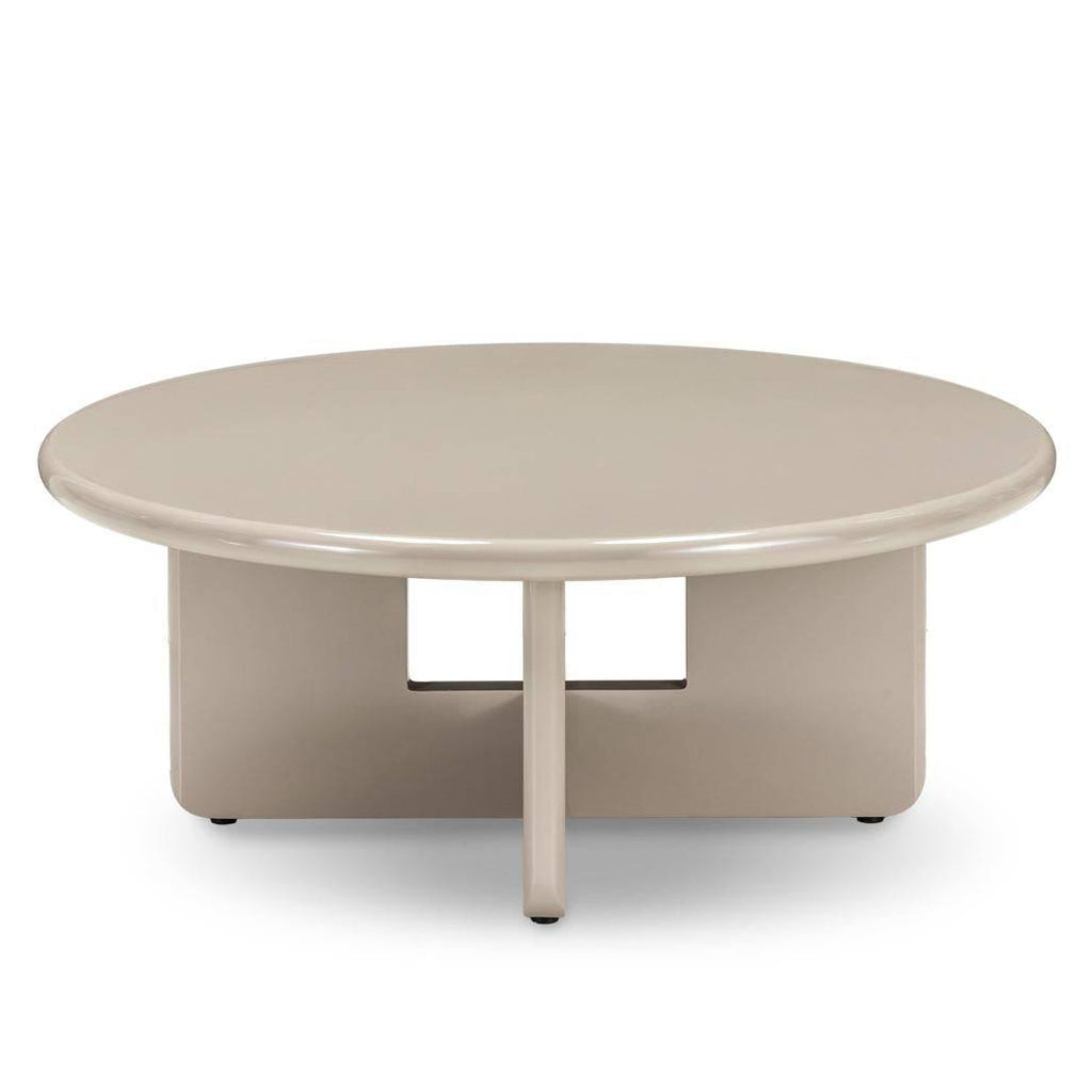 Tavolino da Caffè LARNA 80 cm Beige Lucido