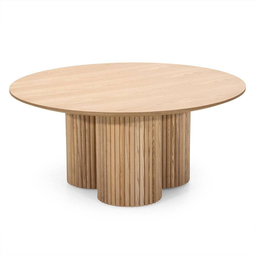 Tavolino NAORA II rotondo 100 cm, rovere e frassino