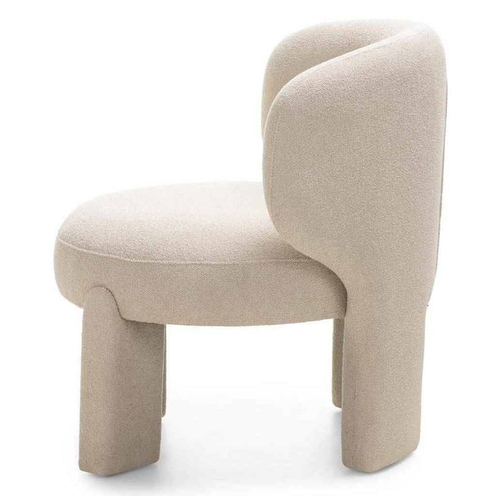 Poltrona imbottita SELENE, beige, bouclé