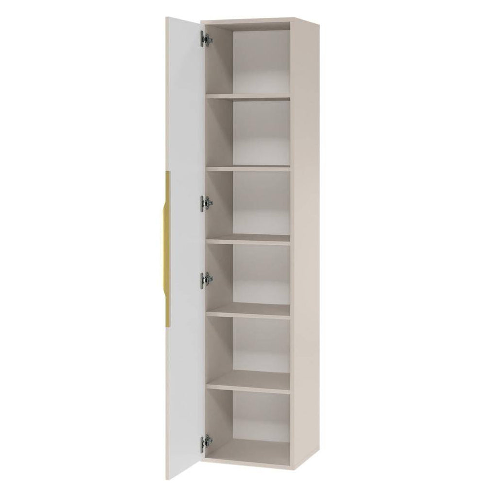 Mobile bagno ANVERS, rigato, maniglia oro, cashmere