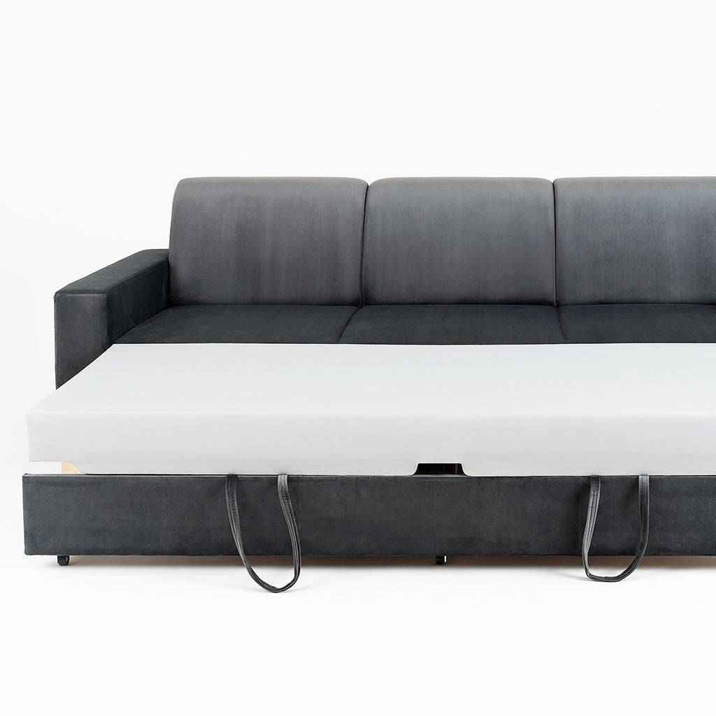 Divano letto STABLE 3 posti - grigio lilla, naturale