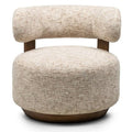 Poltrona lounge MARABELL, beige-grigio/noce