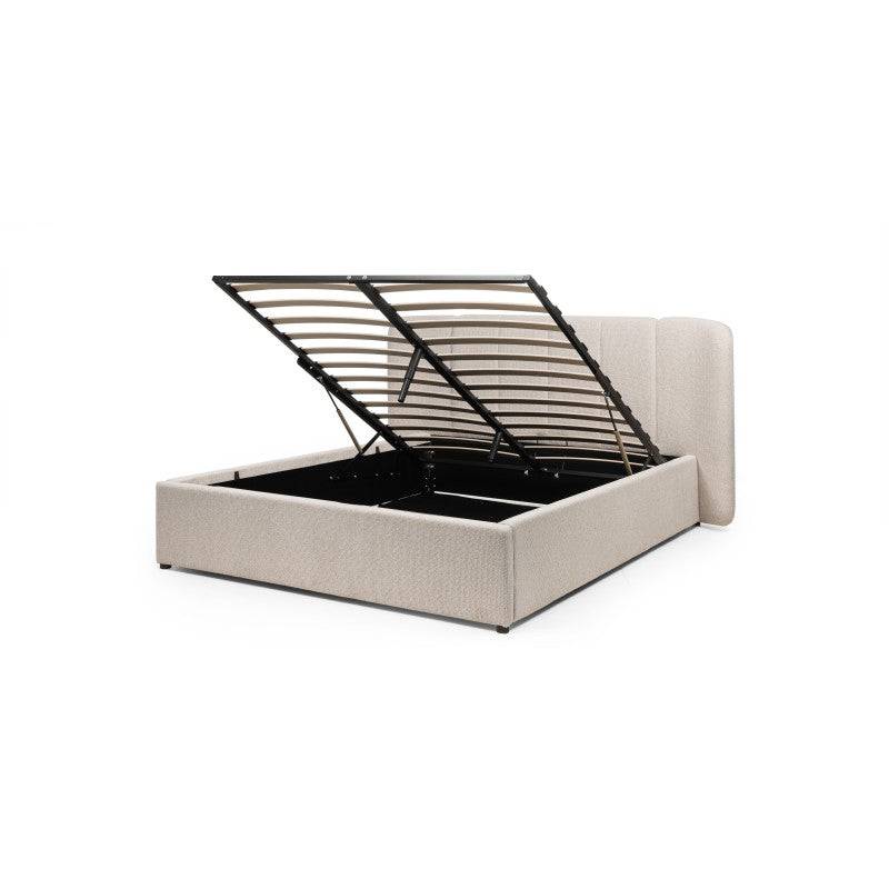Letto imbottito LULANEL 160x200 cm, beige chiaro