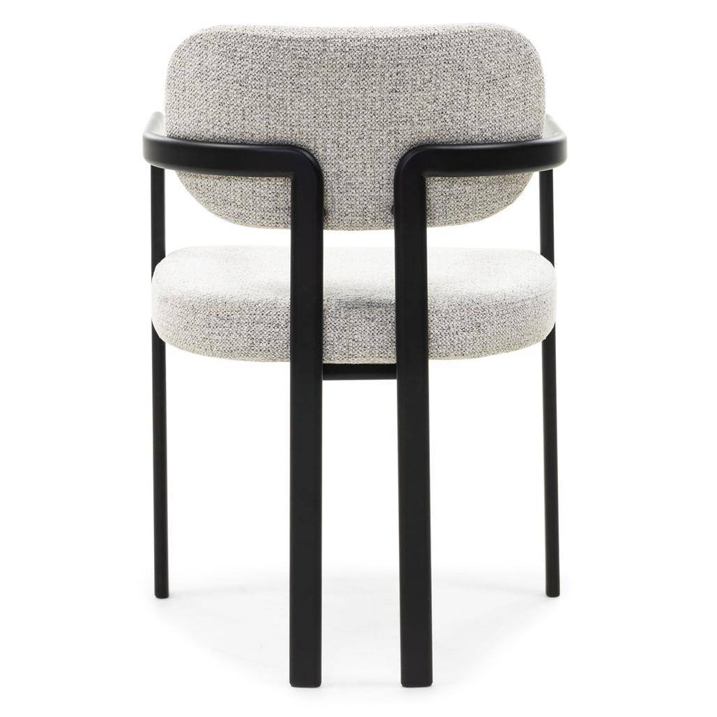 Sedia Imbottita FLAIRE, Grigio Beige e Nero