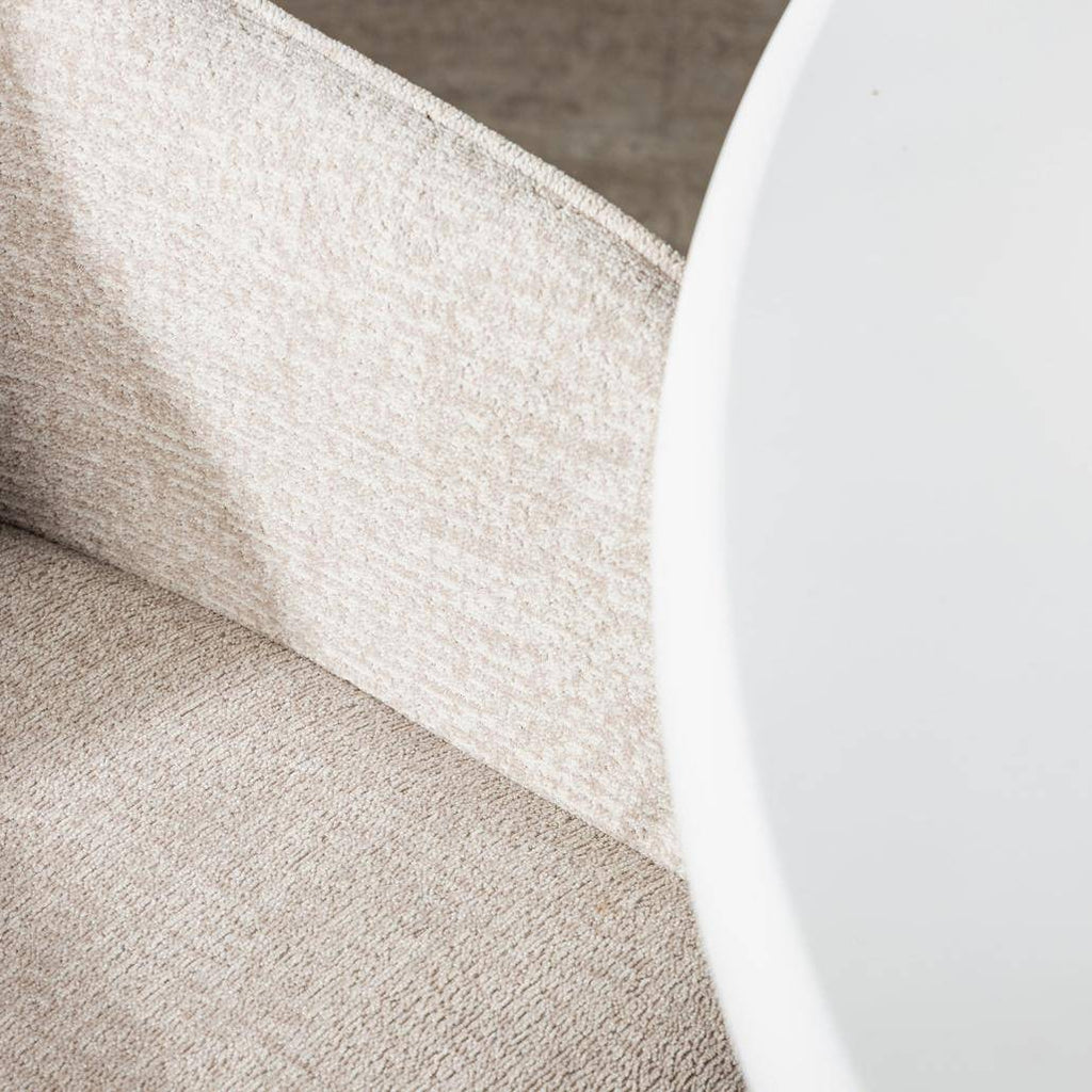 Sedia da Pranzo RUSSO, Cappuccino/Gambe Nere