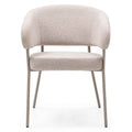 Sedia rivestita MALUA beige bouclé