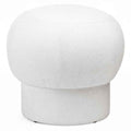 Pouf BOOP rotondo rivestito bianco