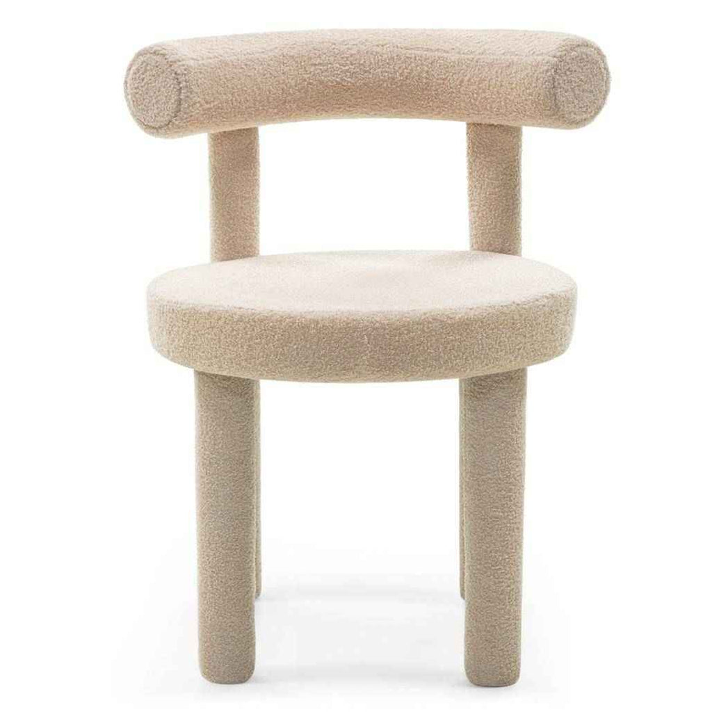 Sedia da Pranzo PERER II, Beige Bouclé