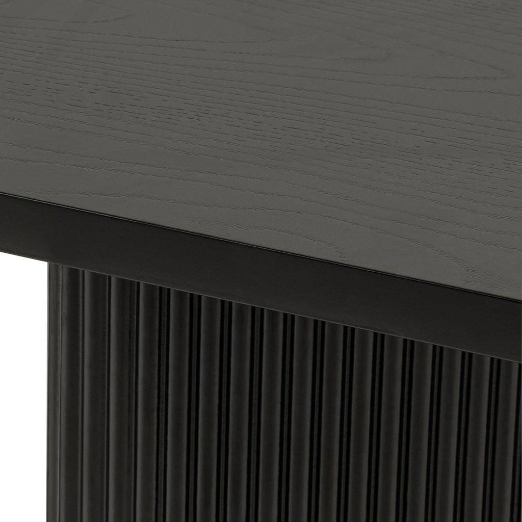 Scrivania/Console 140 cm ALREQUIN, nero, con listelli