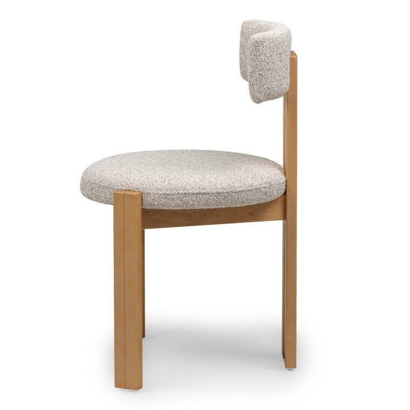 Sedia MARTIN beige-crema legno naturale