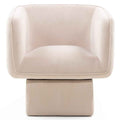 Sedia girevole MAREL beige chiaro velluto