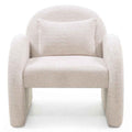 Poltrona Relax JADA, Beige Chiaro, Forma Arrotondata