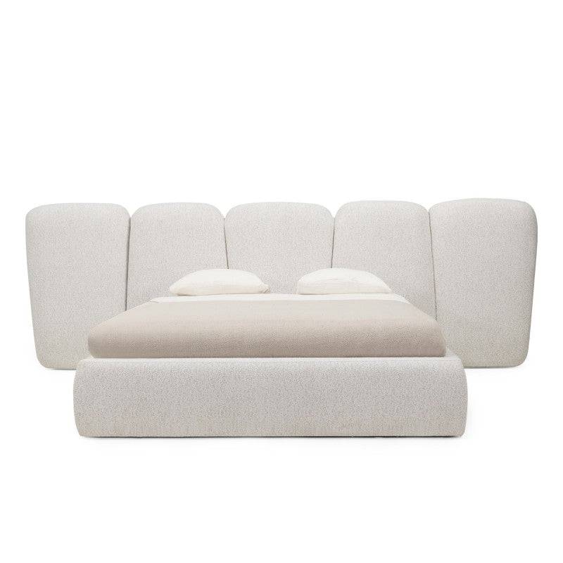 FANCY Letto Imbottito 160x200 cm Beige Chiaro