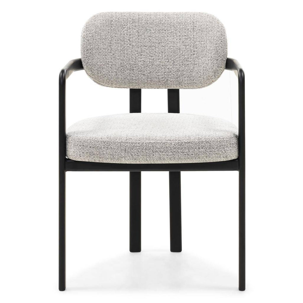 Sedia Imbottita FLAIRE, Grigio Beige e Nero
