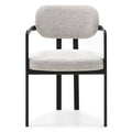 Sedia Imbottita FLAIRE, Grigio Beige e Nero