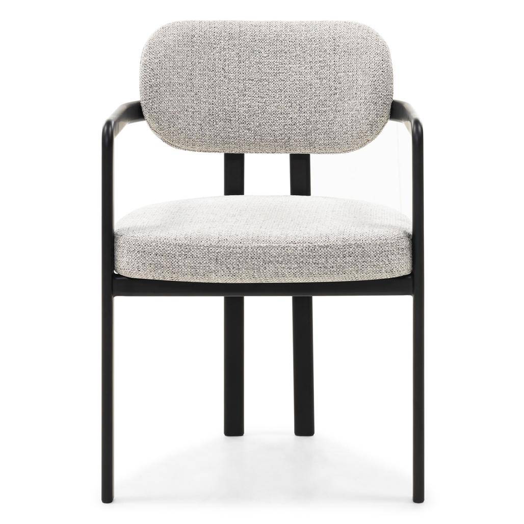 Sedia Imbottita FLAIRE, Grigio Beige e Nero