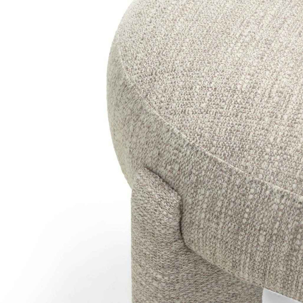 Sedia imbottita MALI beige, forme arrotondate