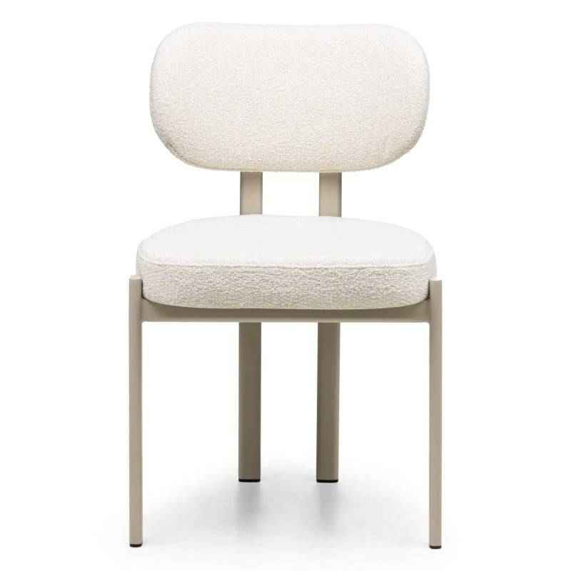 Poltrona FLARA rivestita panna gambe beige
