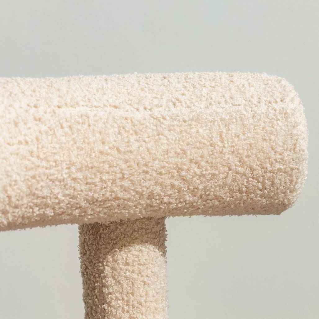 Sedia da Pranzo PERER II, Beige Bouclé