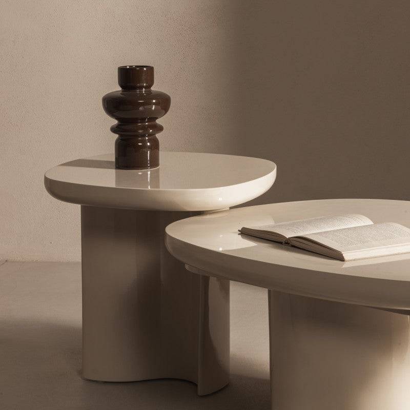 Tavolo PUREL 80 cm Beige Chiaro Lucido