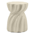 Tavolino laterale LOOMB 35 cm, beige lucido