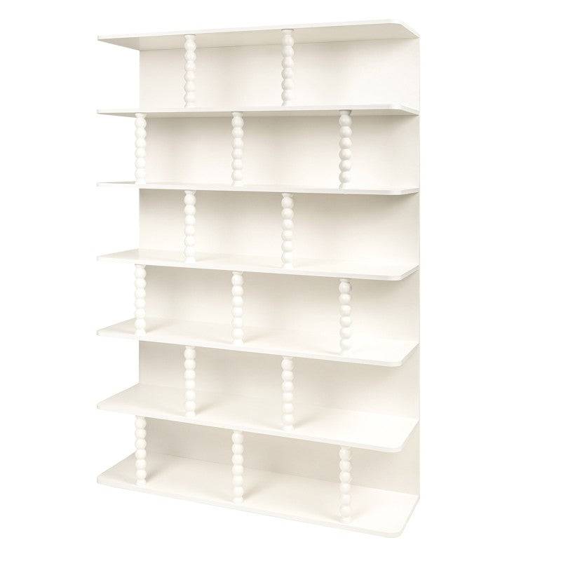 Scaffale alto PERLEN bianco, supporti a sfera