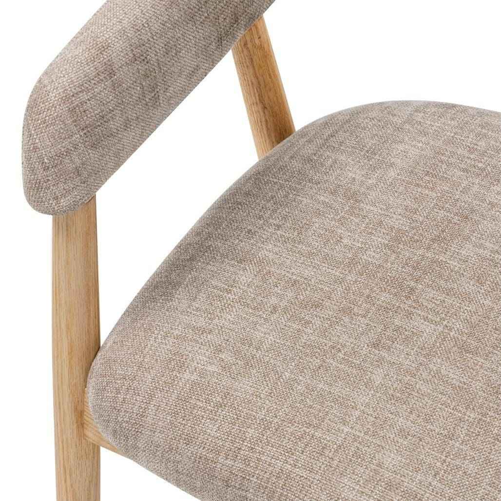 Sedia Imbottita LARIS, Beige Scuro/Quercia