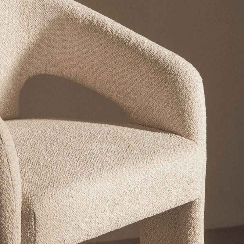 JOEL Sgabello rivestito beige