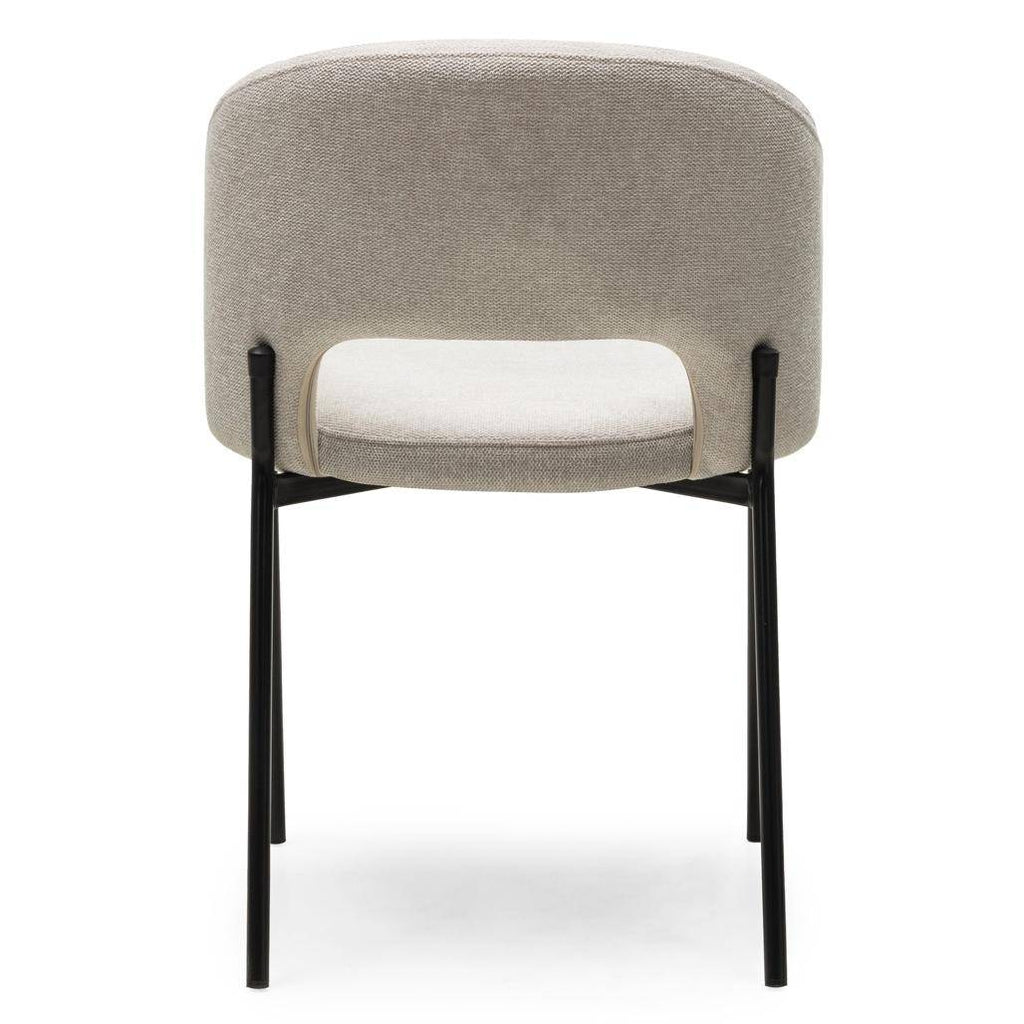 Sedia MORES beige con gambe nere