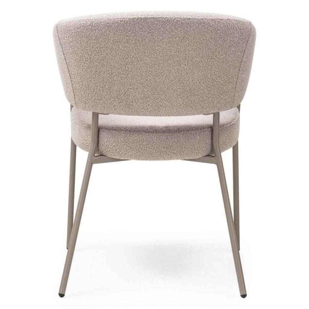 Sedia rivestita MALUA beige bouclé