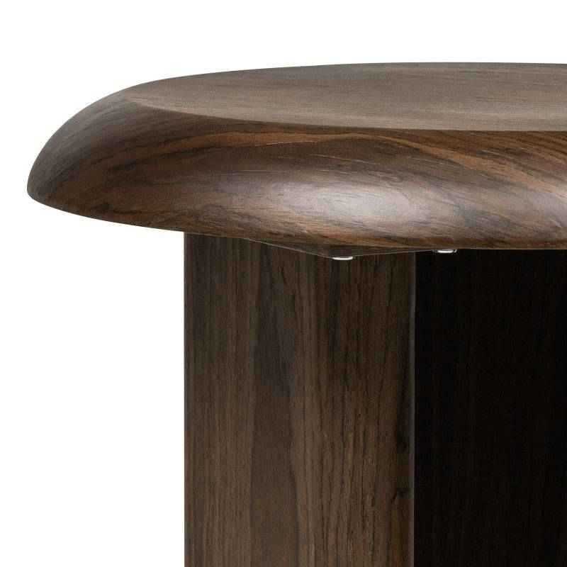 Tavolino laterale EOK 50 cm, noce scuro
