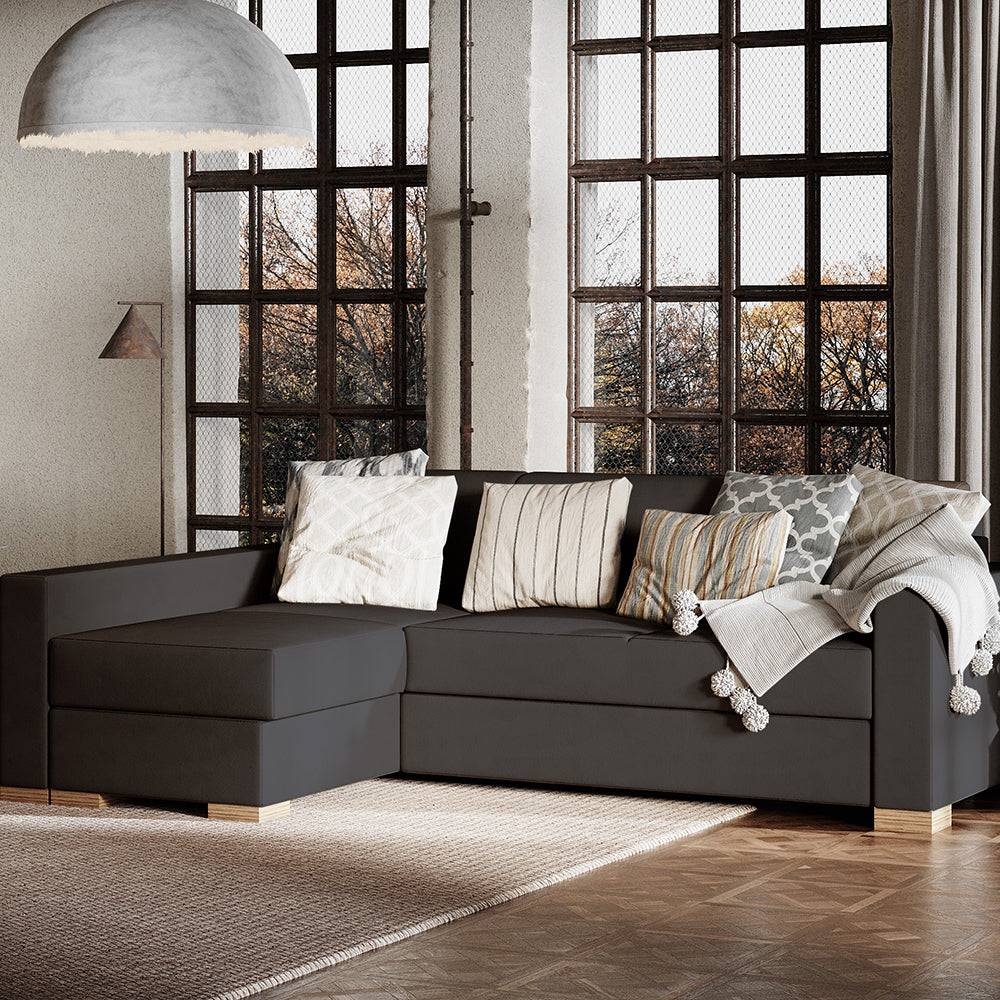 Divano Letto Angolare STABLE - Grigio Lilla