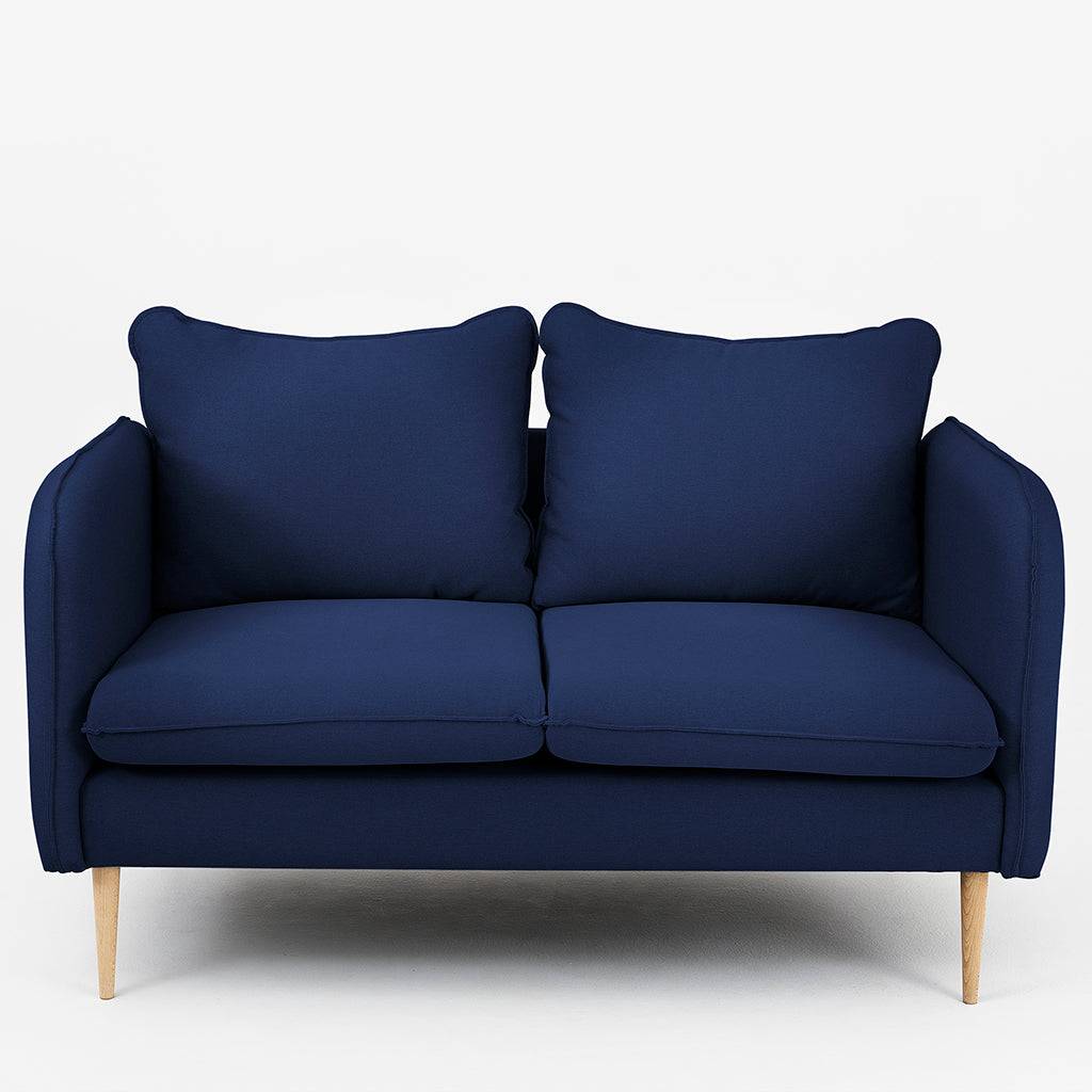 Divano POSH WOOD 2 Posti - Inchiostro, Naturale