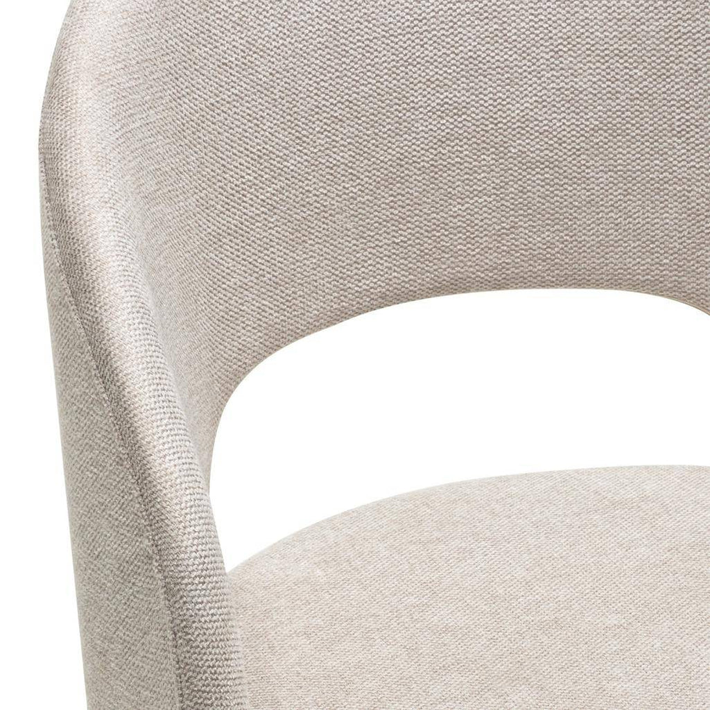 Sedia MORES beige con gambe nere