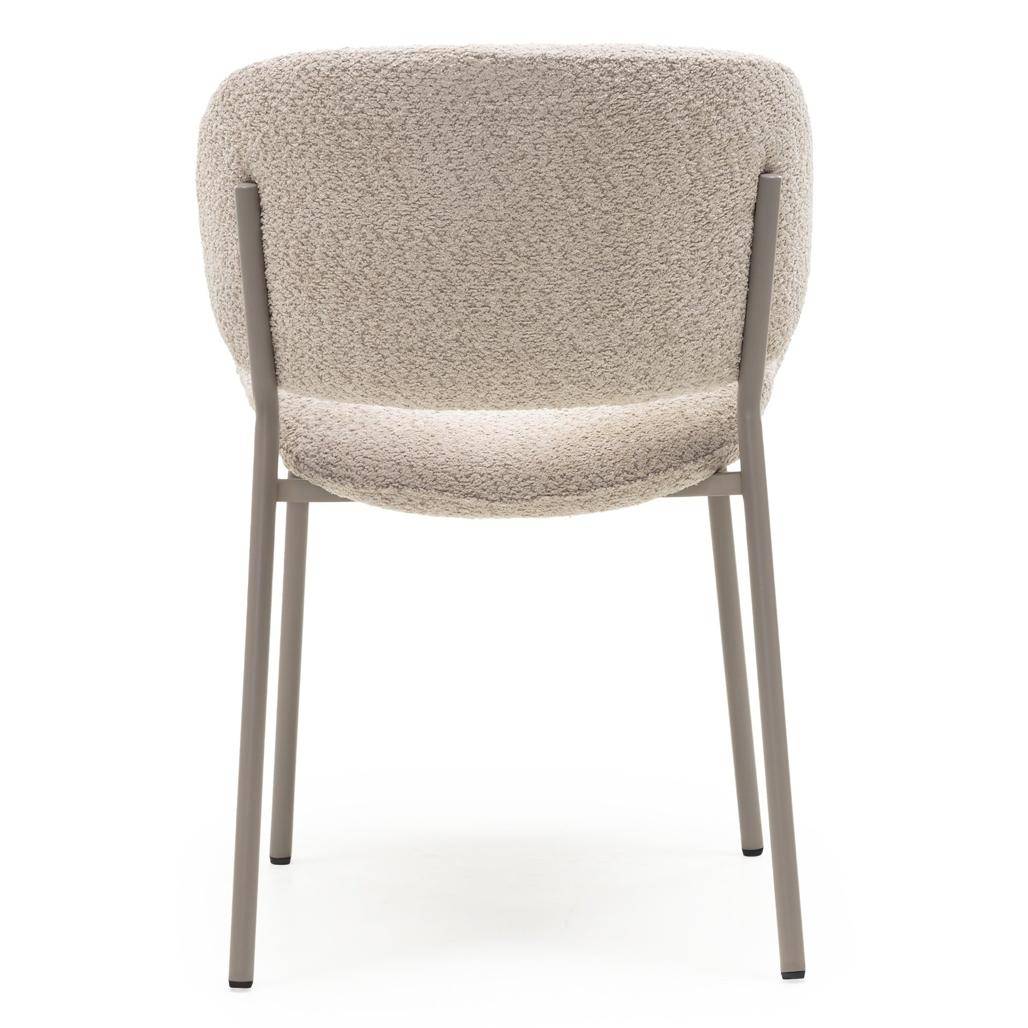 Sedia Imbottita SUKRA, Beige, Boucle