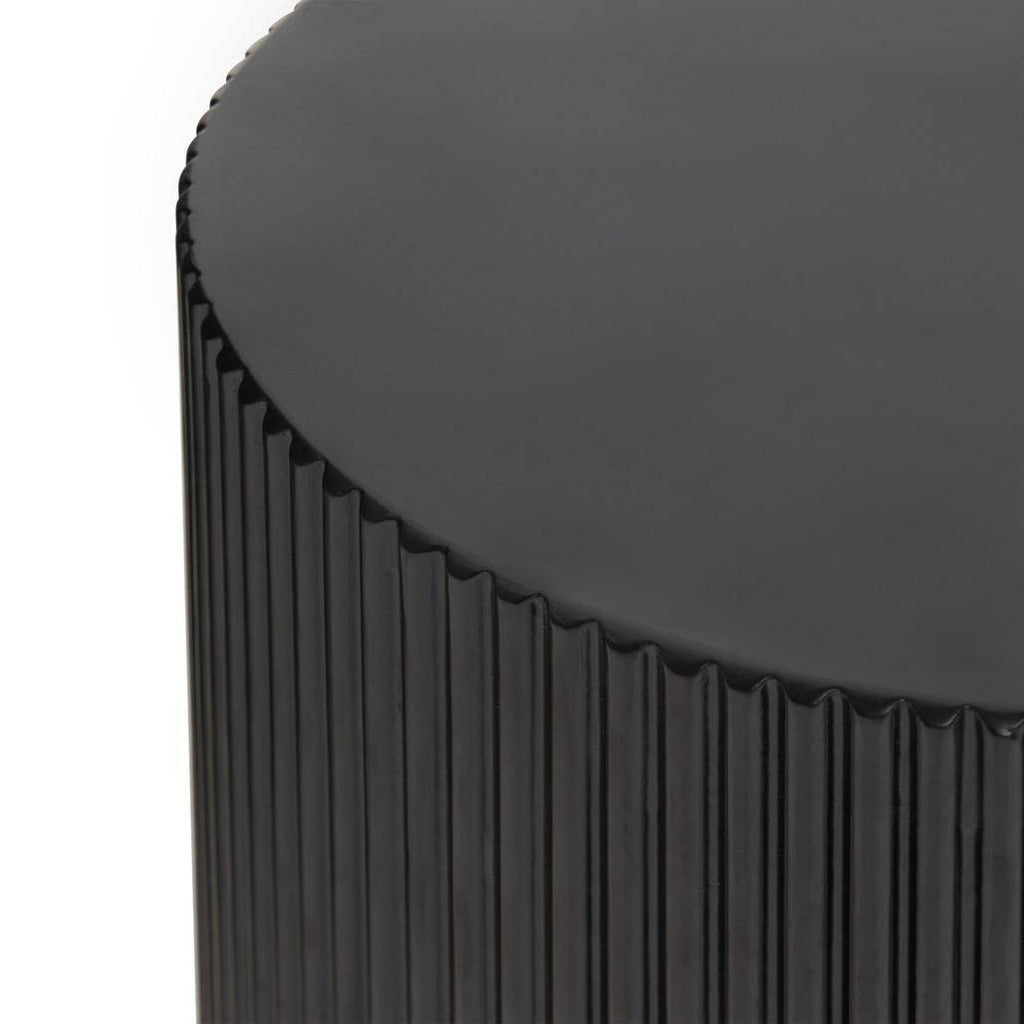 Tavolino laterale RYU 35 cm, nero, rigato