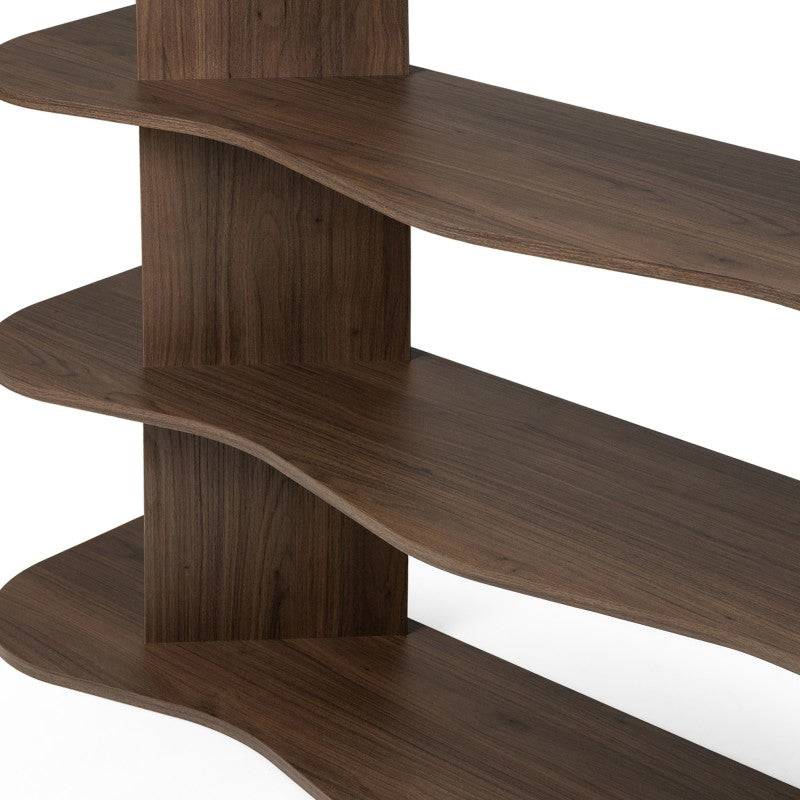 Scaffale Basso RHIO Villa Walnut con Onda